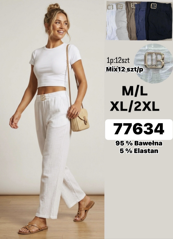 Spodnie damskie Roz M-2XL, Mix Kolor Paczka 12 szt